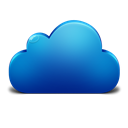 Cloud Icon (Plain, Blue)